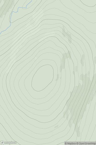Thumbnail image for Meallan Odhar [Glen Affric to Glen Moriston] showing contour plot for surrounding peak